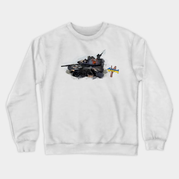 Ukraine Tank Crewneck Sweatshirt by Mind's Edge Concepts